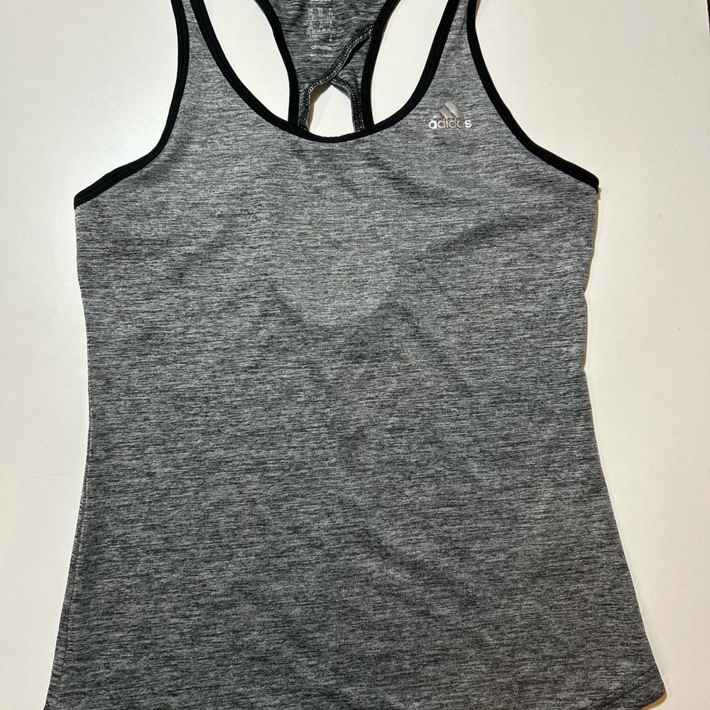 Adidas Gray Sleeveless Fitted Tank Top